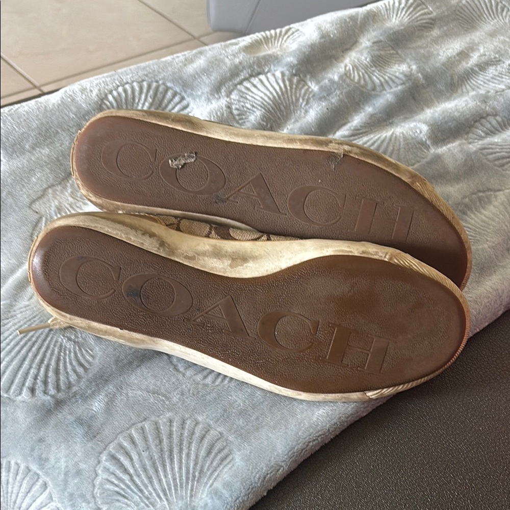 Coach Gold and Tan Sporty Sneakers - Picture 6 of 7